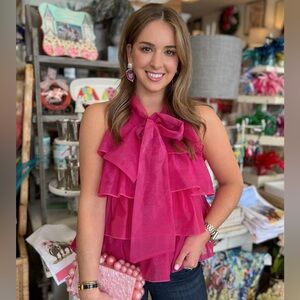 TCEC Organza Blouse - Fuchsia